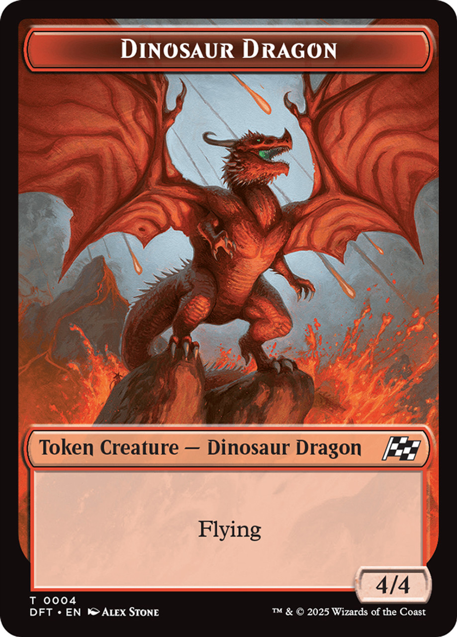MTG 十二生肖 龍① Dinosaur Dragon Token} // {Treasure Token} | Aetherdrift