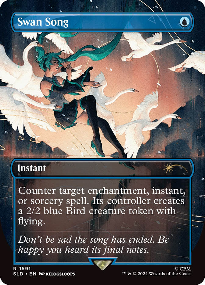 mtg hatsune miku card Swan Song (Hatsune Miku) | Secret Lair Drop Llanowars Fury can be your commander. MTG Hatsune Miku Card Prices