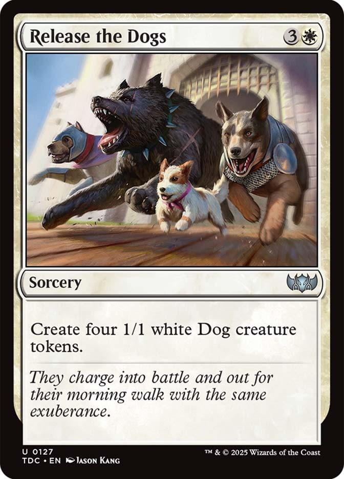 dog mtg cards Rin and Seri, Inseparable Cats and Dogs Tribal Tokens Magic Comman  CommanderComplete create a 1/1 white Dog creature token Some valid/good/or even necessary dog