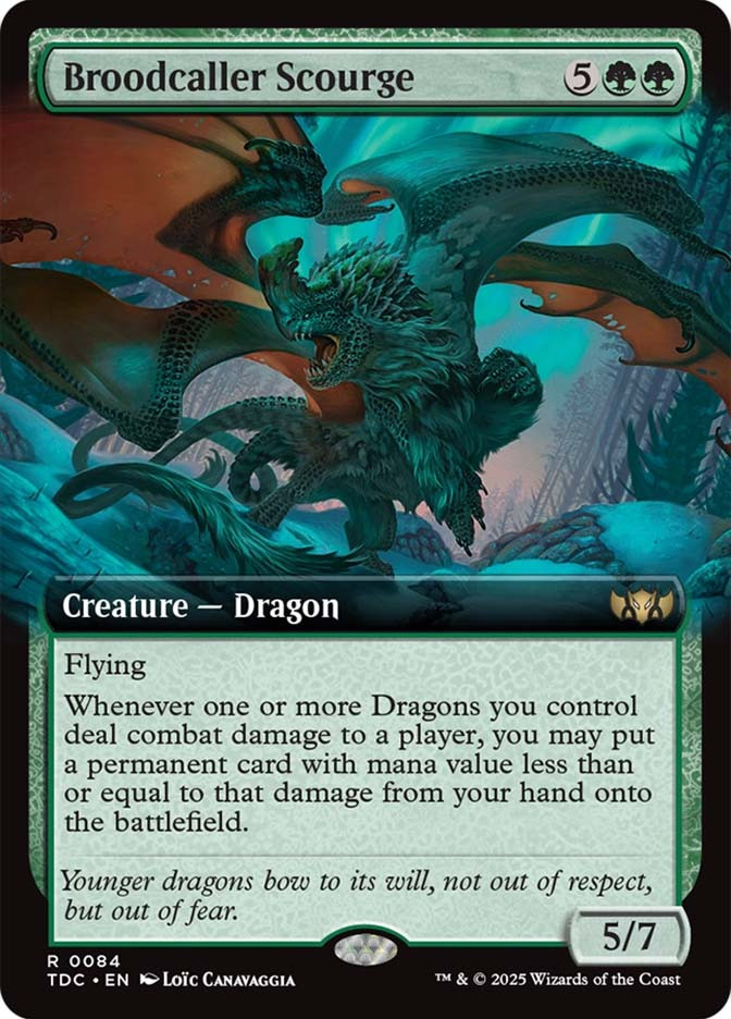 Magic the Gathering Tarkir: Dragonstorm Commander Rare Broodcaller Scourge #84