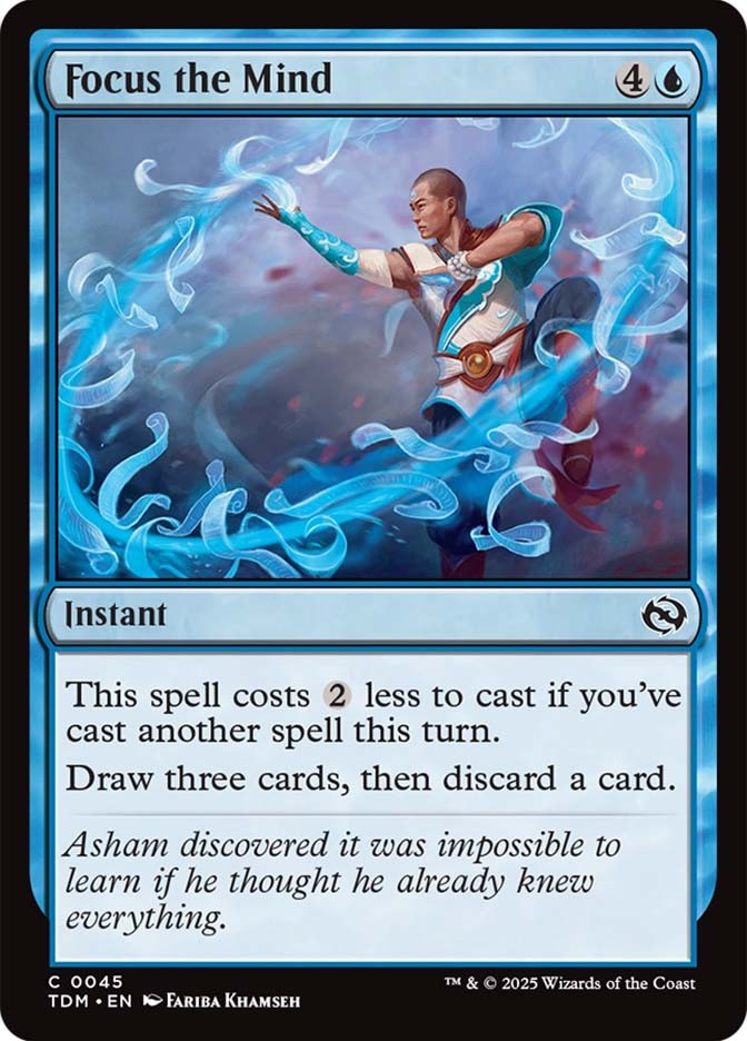 mtg mind card MtG Tarkir: Dragonstorm Common Focus the Mind #45