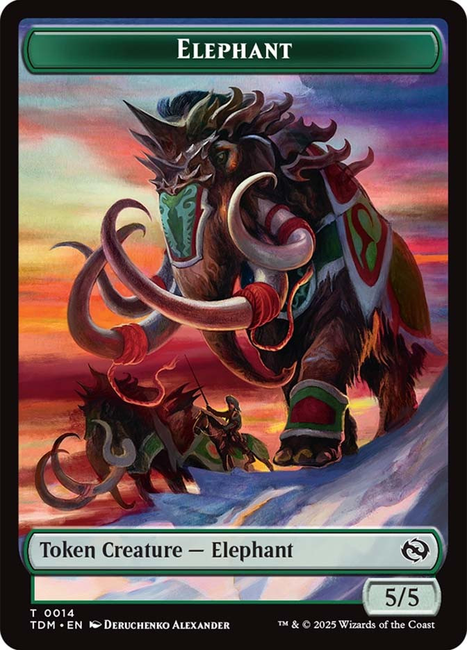 elephant cards mtg : r/custommagic you may have it assign the rest of its damage to defending player or planeswalker.) _# Elephant token (1) (3/3)