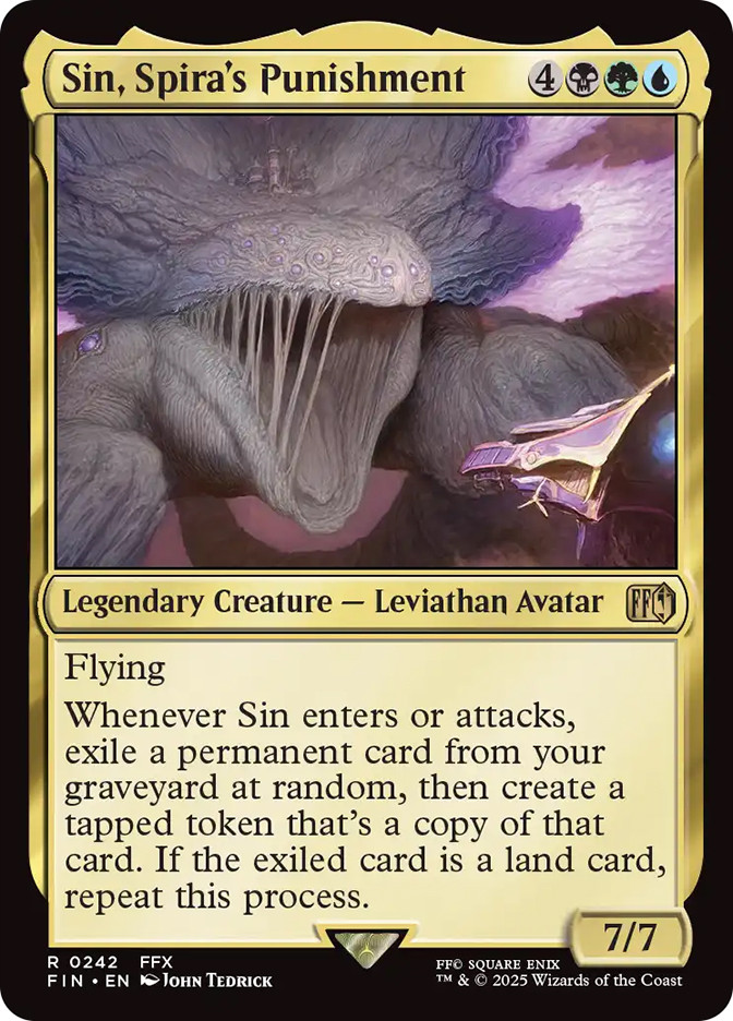 sin mtg card Collector Price Spiras Punishment Legendary Creature  Leviathan Avatar Flying Whenever Sin enters or attacks MTGNexus - Icon of Sin