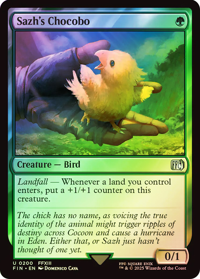 mtg final fantasy black chocobo Neon Ink Art Celebration that ability triggers an additional time. Sazh's Chocobo