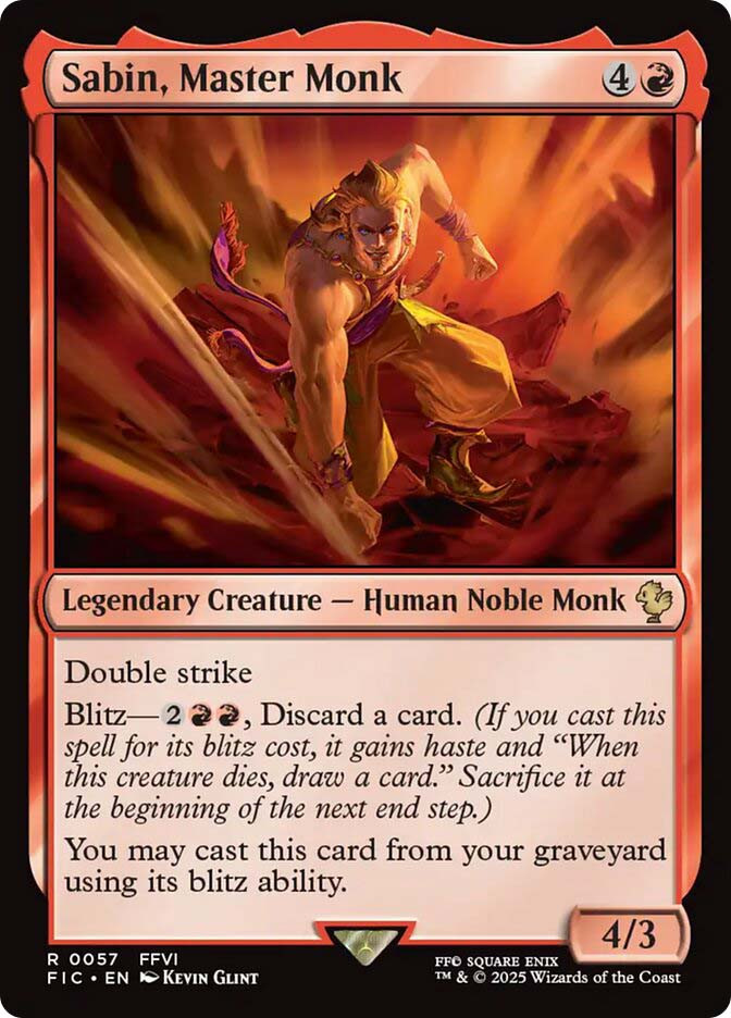 final fantasy mtg sabin Sabin, Master Monk [154] [Extended Art] [FINAL FANTASY: Commander] [Foil] –  Face to Face Games main image 0