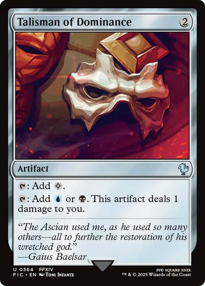 Talisman of Dominance : Mint MTG Card : Final Fantasy Commander Decks Talisman of Dominance : Mint MTG Card : Final Fantasy Commander Decks