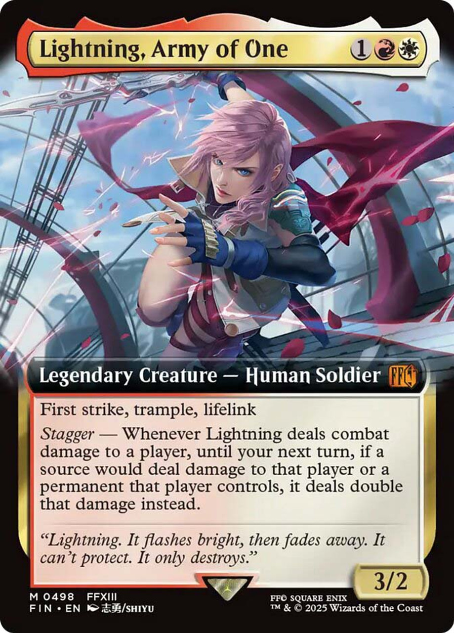 MTG Lightning,Army of One 英語 拡張FOIL Lightning, Army of One (#498) (Extended Art) | FINAL FANTASY