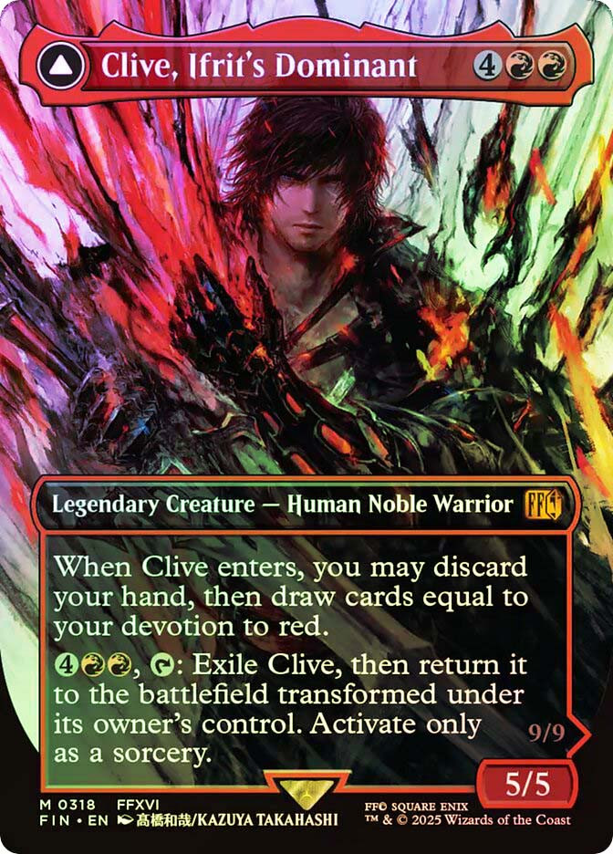 mythic cards final fantasy mtg Magic: The Gathering Sephiroth, Fabled SOLDIER // Sephiroth,