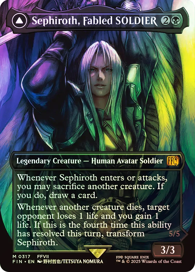sephiroth one winged angel mtg card Sephiroth, One-winged Angel Emblem MTG Token
