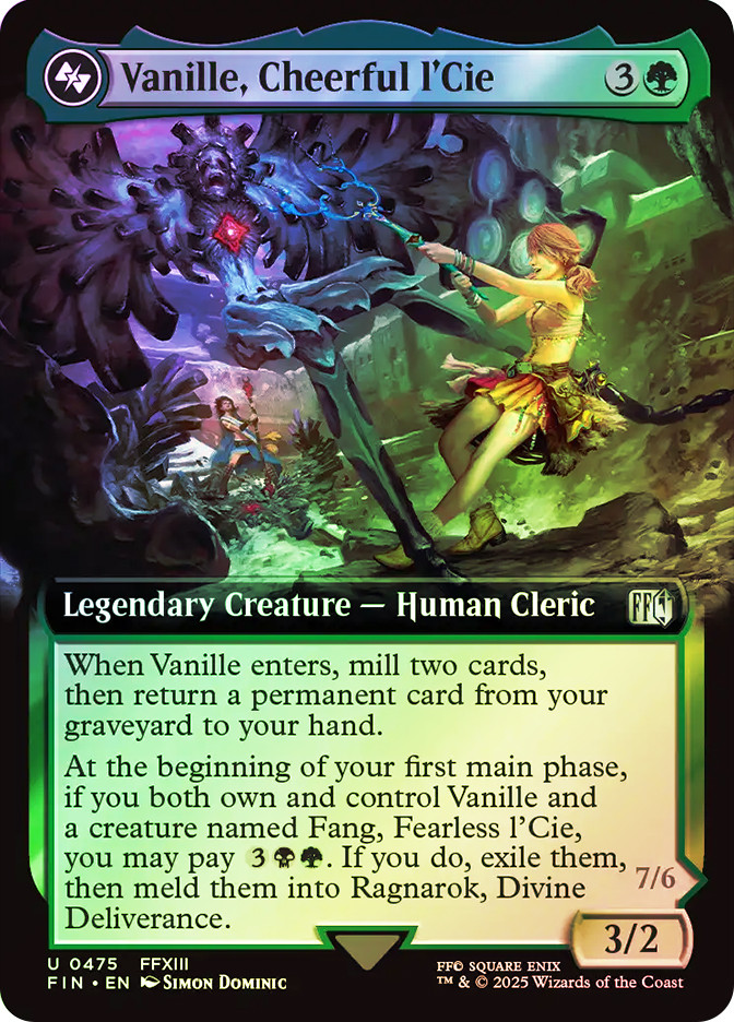 vanille mtg final fantasy Vanille, Cheerful l'Cie // Ragnarok, Divine Deliverance [392] [Borderless] [Character] [FINAL FANTASY] [Foil]  Face to Face Games Near Mint? Vanille, Cheerful l'Cie // Ragnarok,