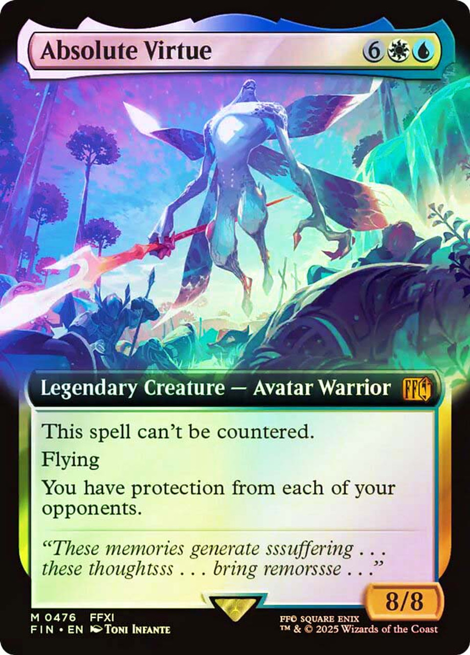 Mtg アブソリュートヴァーチュー拡張アート版foil 英語版 Absolute Virtue (Extended Art) | FINAL FANTASY - Variants