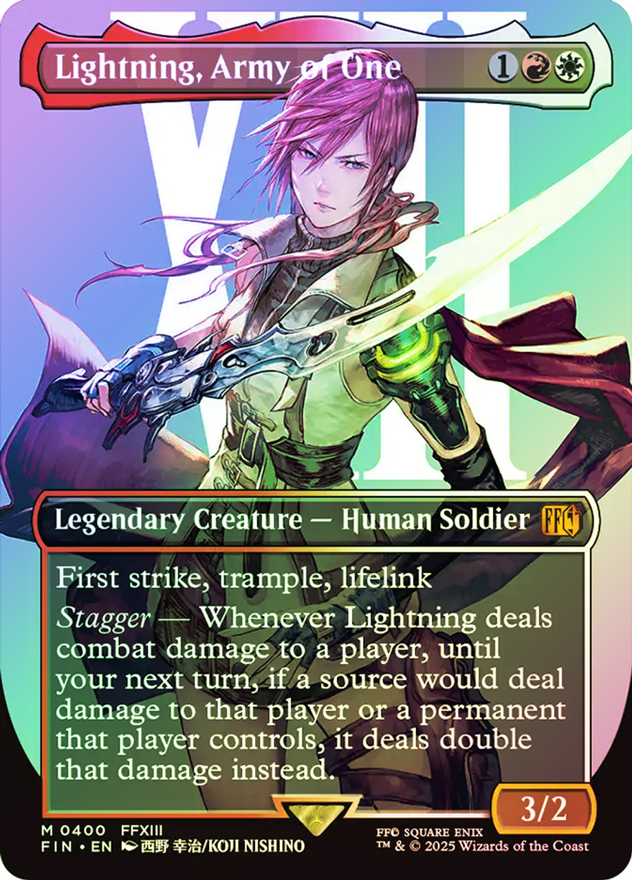 MTG Lightning，Army of One 英語　拡張FOIL Lightning, Army of One (#498) (Extended Art) | FINAL FANTASY