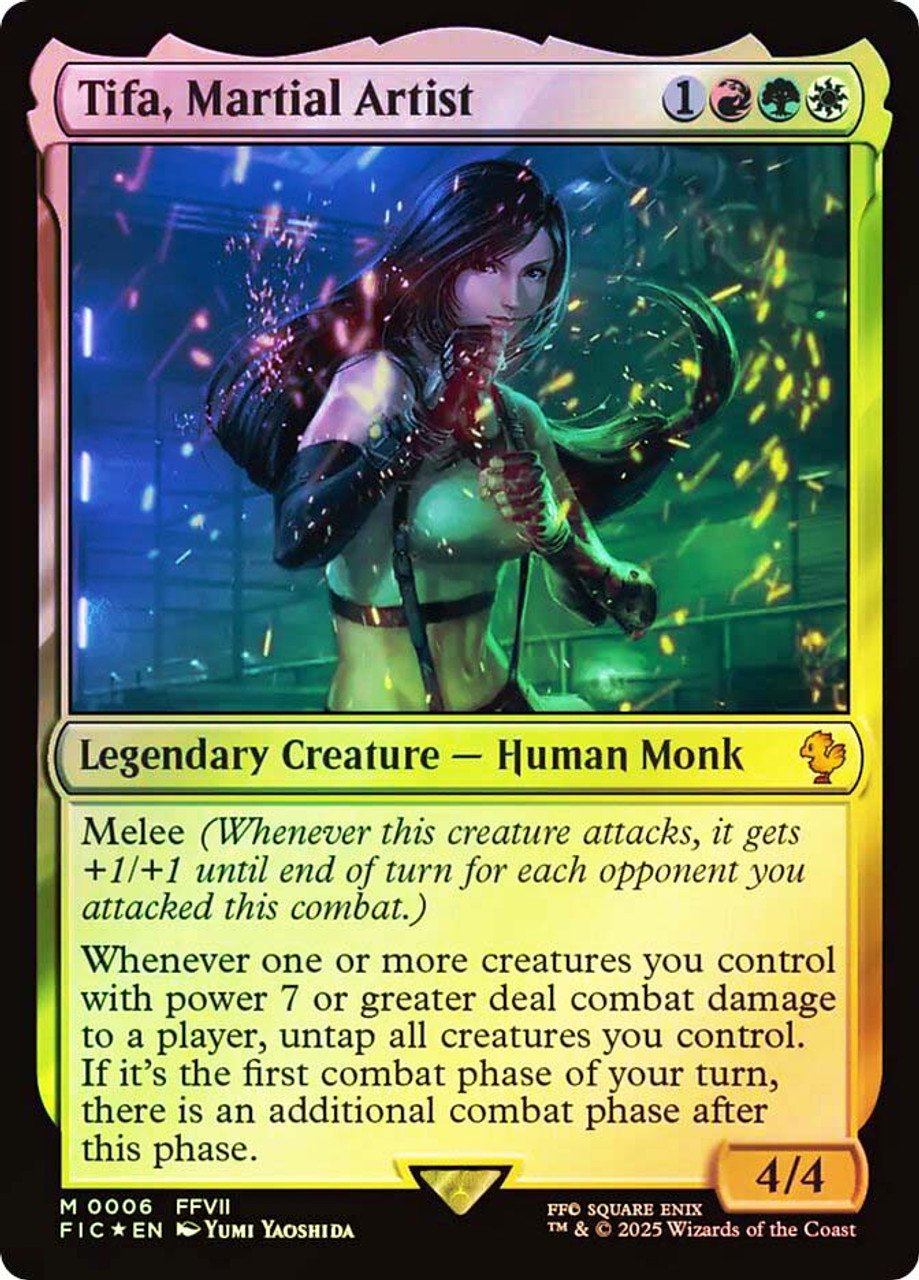 Mtg 格闘家、ティファ/Tifa, Martial Artistサージフォイル Tifa, Martial Artist (Borderless) (Surge Foil) Commander