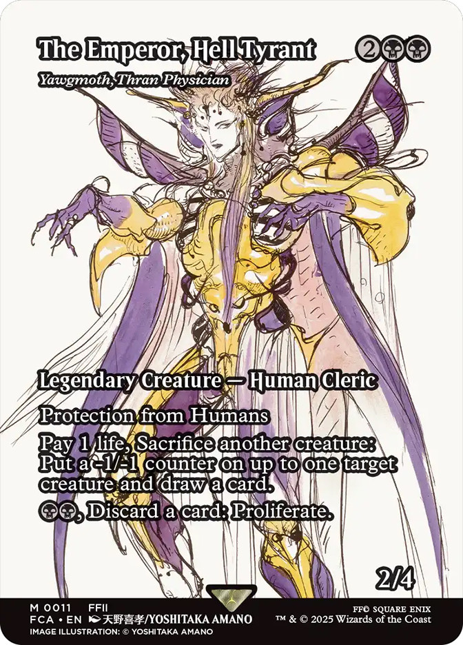 the emperor hell tyrant final fantasy mtg 401 Games Canada - Emperor, Hell-Tyrant // Yawgmoth, Thran Physician draw a card when it enters.) Shieldwall  Sacrifice this creature MTG FF Foil  FOIL)/The