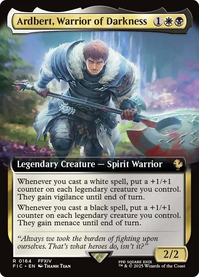 ardbert mtg card Magic The Gathering - Universes Beyond - Final Fantasy - Commander Ardbert warrior of darkness deck