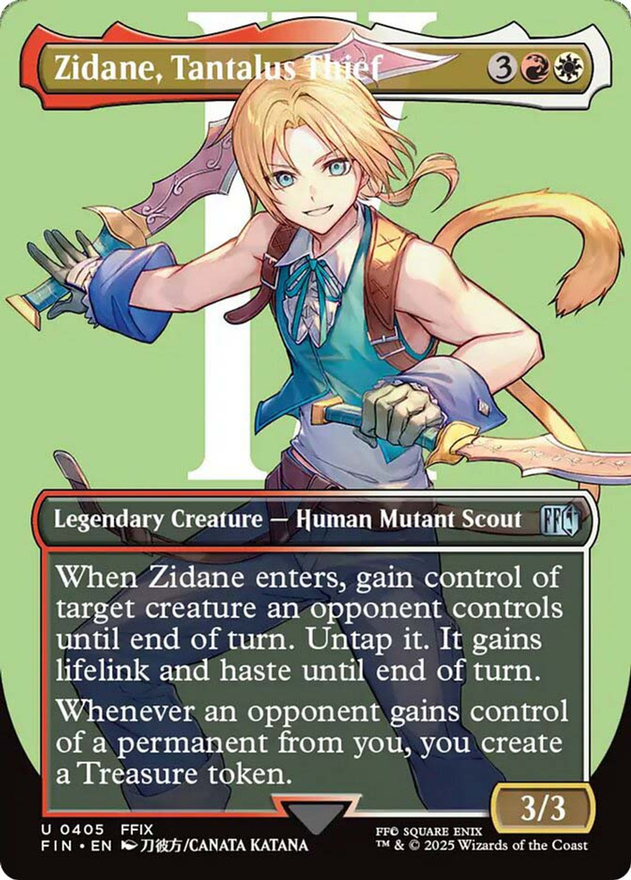 MTG☆FF☆ジタン・トライバル☆Foil Zidane, Tantalus Thief (#405) (Borderless) | FINAL FANTASY