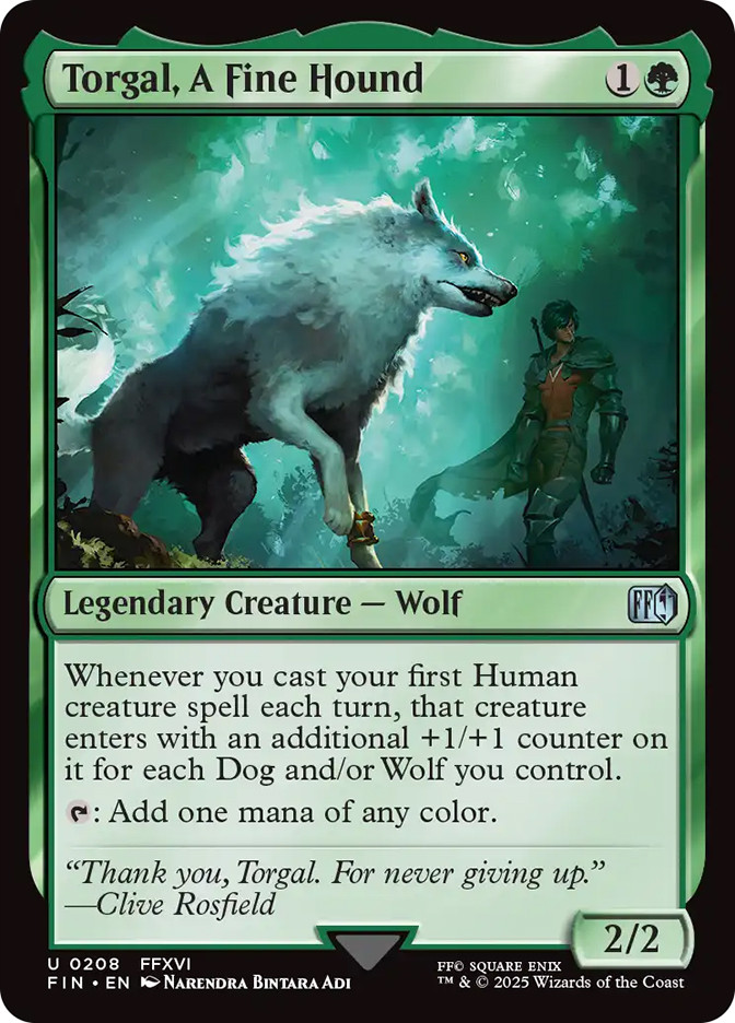 mtg final fantasy torgal Magic The Gathering - Universes Beyond - Torgal, A Fine Hound 