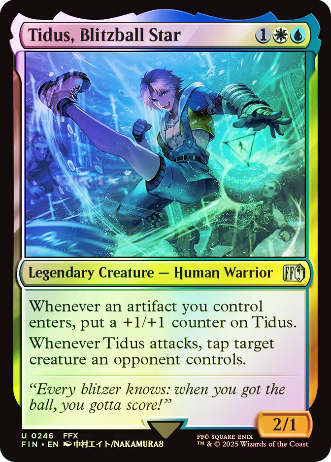 blitzball mtg card Sidequest: Play // World Champion, Celestial Weapon [158] [FINAL FANTASY] [Foil] – Face to Face Games tap target creature an opponent controls. Magic: The Gathering Collector's Edition