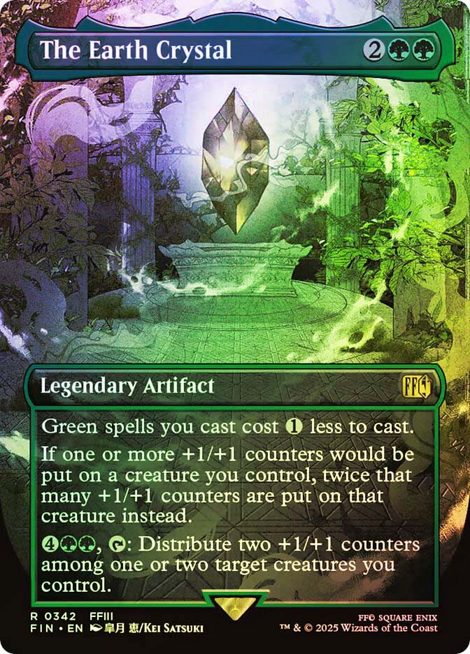 mtg final fantasy earth crystal 2025 MTG Magic Final Fantasy 0342 The Earth Crystal Borderless