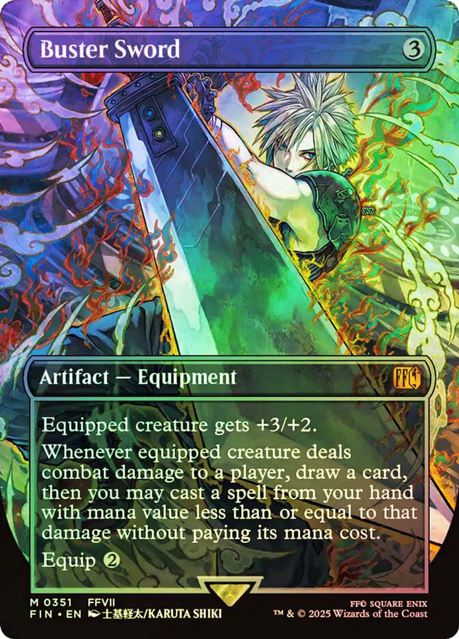 【ボーダレスFoil】バスターソード/Buster Sword MTG 英語 MTG FOIL Buster Sword (Full Art ) English | eBay