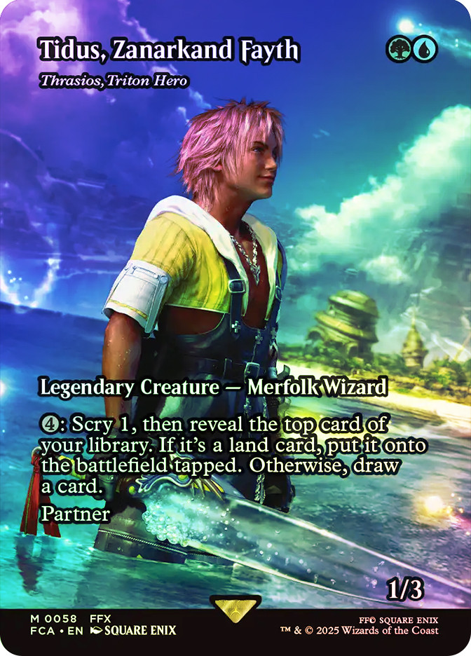 Tidus, Zanarkand Fayth - マジック：ザ・ギャザリング Thrasios, Triton Hero (Tidus, Zanarkand Fayth) (Borderless