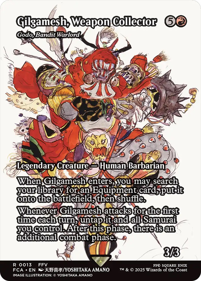 godo mtg final fantasy Gilgamesh, Weapon Collector Whenever Godo attacks for the first time each turn Godo, Bandit Warlord