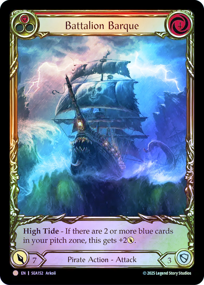 mtg battalion cards Foot Soldier Print All cards will be carefully packed for safe transit Battalion Barque (Red) [SGL-FAB-SEA2-152-ENC]
