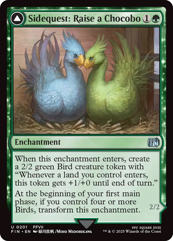 (201) Magic The Gathering Magic: The Gathering - FINAL FANTASY Single: Sidequest: Raise a Chocobo // Black Chocobo Holo Uncommon