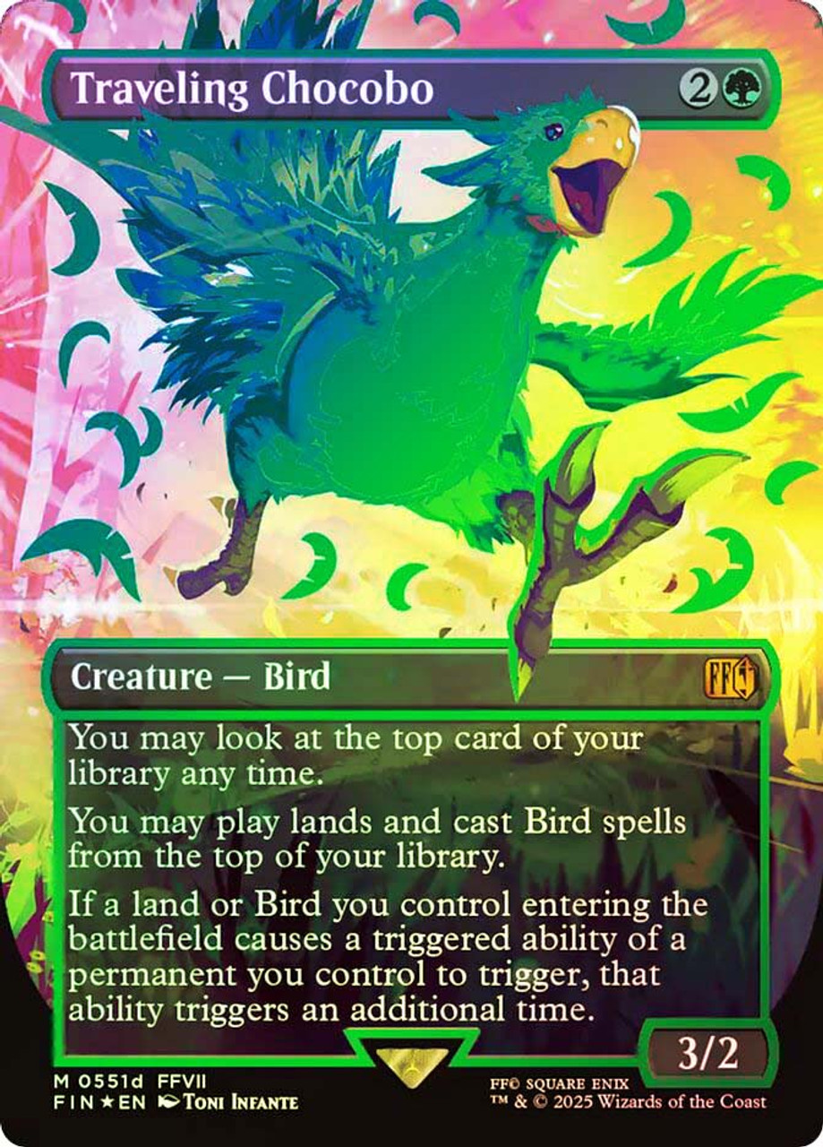 Traveling Chocobo (Borderless) (Neon Ink Green) | FINAL