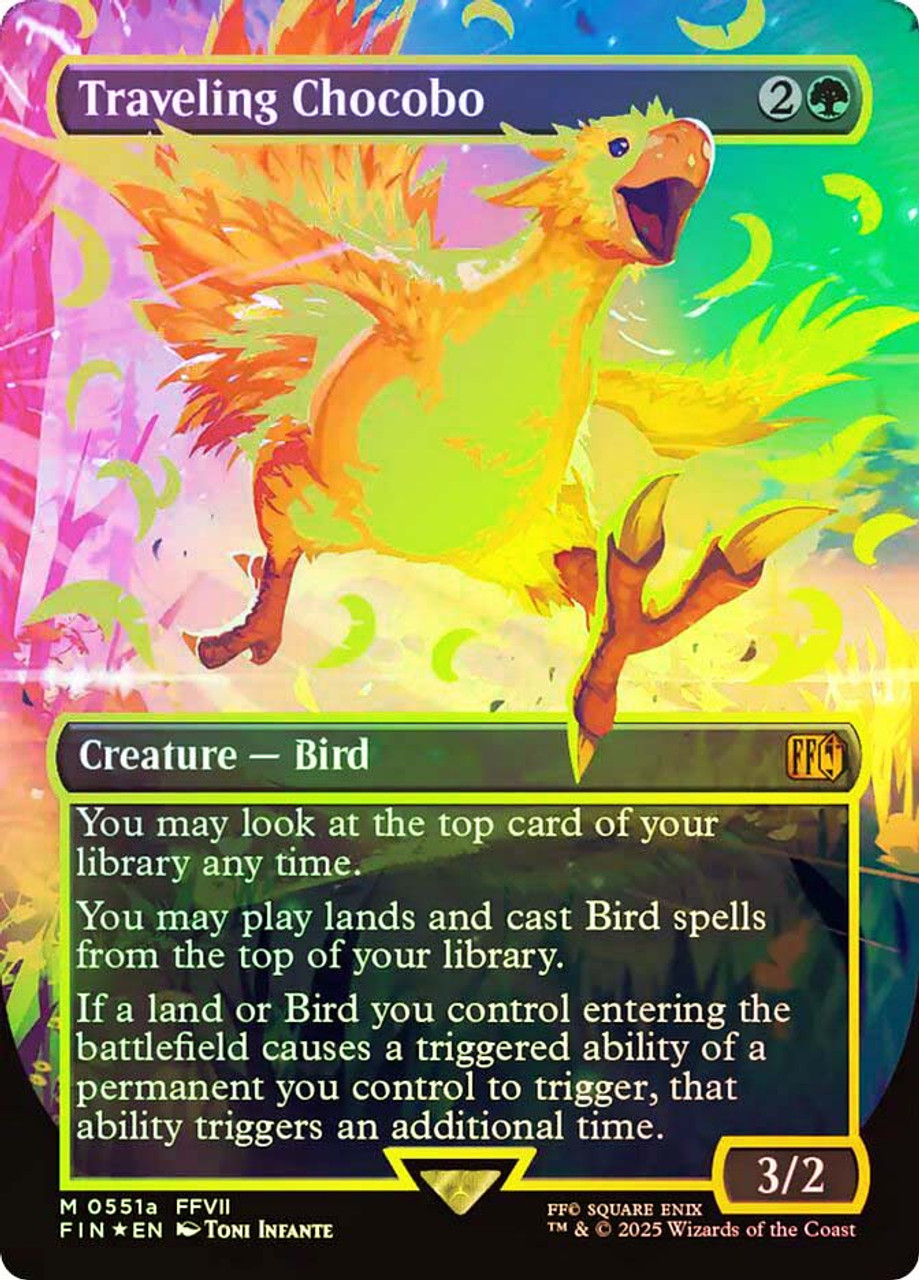 Traveling Chocobo (Borderless) (Neon Ink Yellow) | FINAL