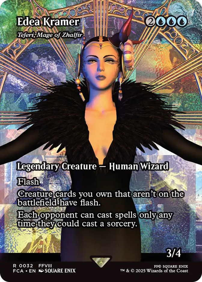edea kramer mtg card - Teferi, Mage of Zhalfir (Showcase) [FINAL FANTASY : Through the Ages] Flash Creature cards you own that arent on the battlefield have flash Edea Kramer - Commander (Teferi,