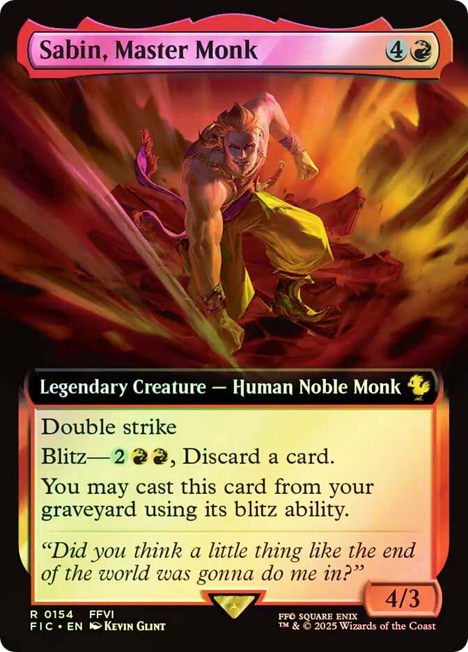 mtg final fantasy sabin Magic The Gathering - Universes Beyond - - Commander Final Fantasy 6's Train Suplex