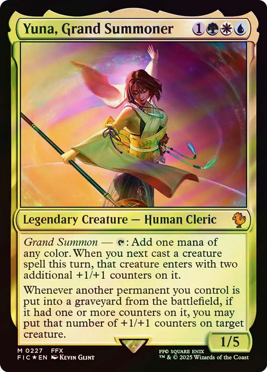 ユーナ　サージフォイル　Yuna, Grand Summoner　mtg Yuna, Grand Summoner (Surge Foil) | FINAL FANTASY Commander