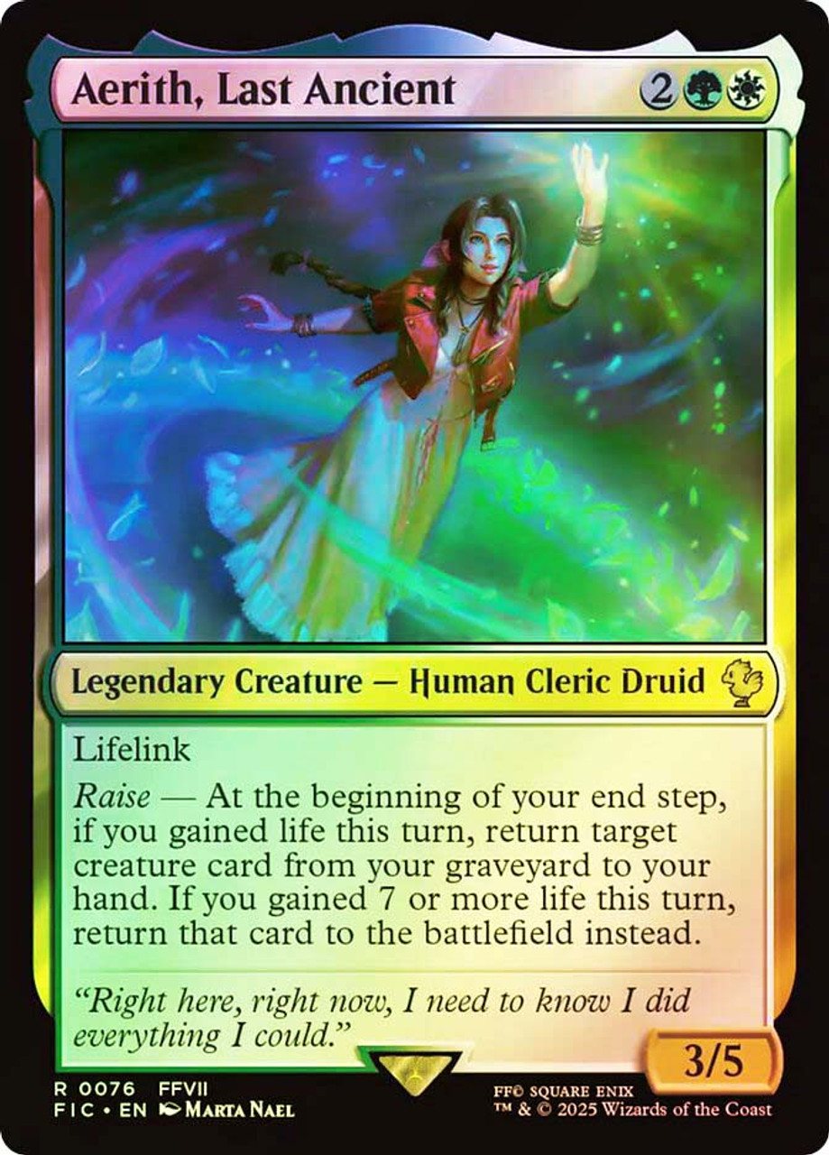 MTG エアリスAerith Gainsborough Surge FOIL Aerith Gainsborough (Borderless) (Surge Foil) Final Fantasy