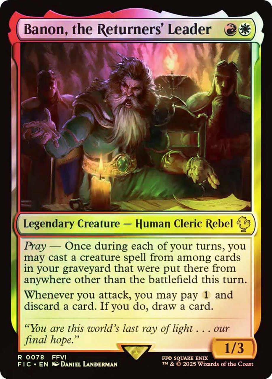 【拡張foil】リターナーのリーダー、バナン mtg Banon, the Returners' Leader (Surge Foil) | FINAL FANTASY