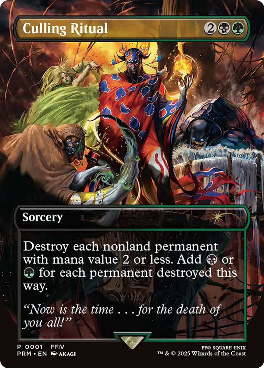 MTG FF Culling Ritual プロモ 8枚 Culling Ritual (FINAL FANTASY) (Commander Party) (Borderless
