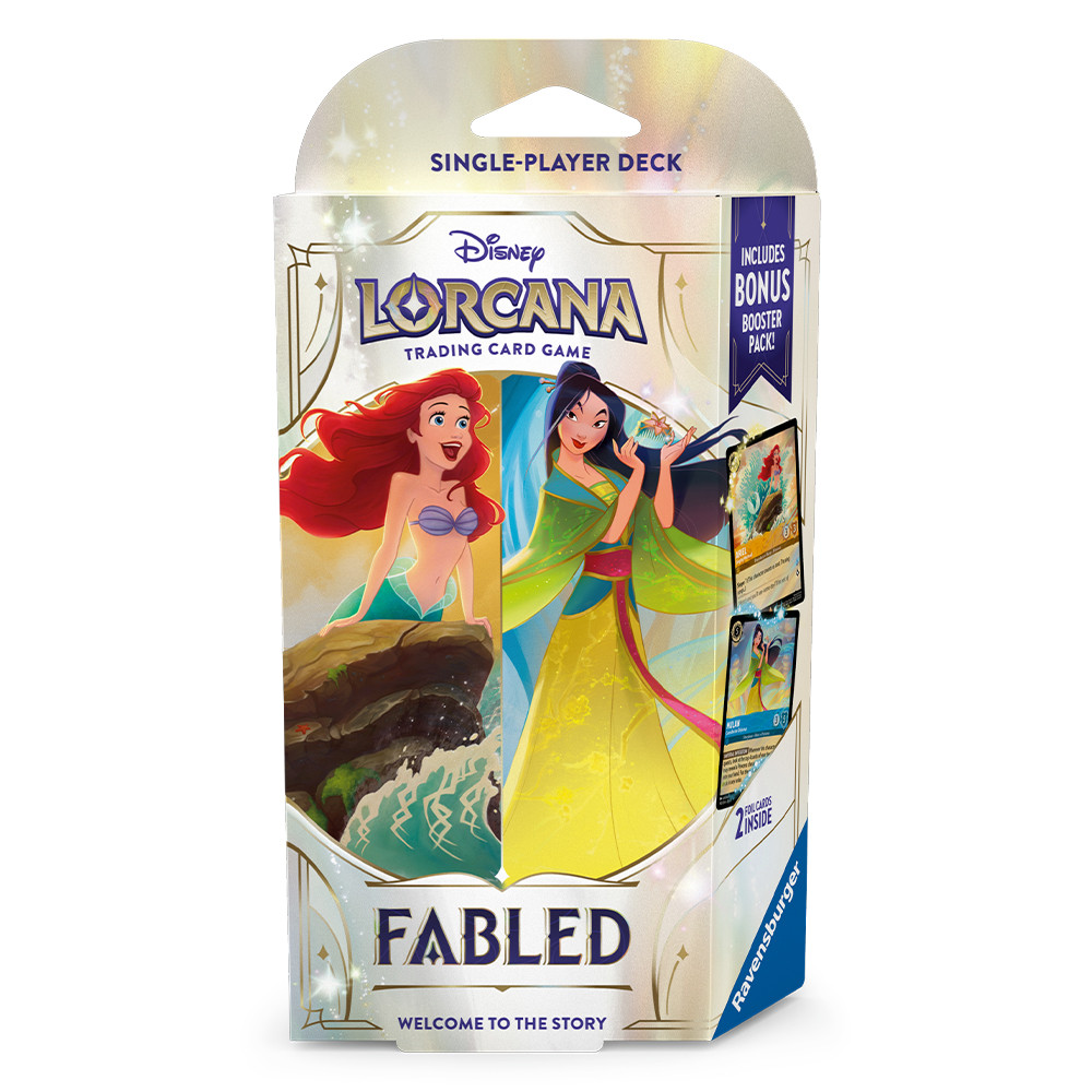 Lorcana: Fabled Starter Deck - Amber & Sapphire | Star City Games Lorcana: Fabled Starter Deck - Amber & Sapphire | Star City Games
