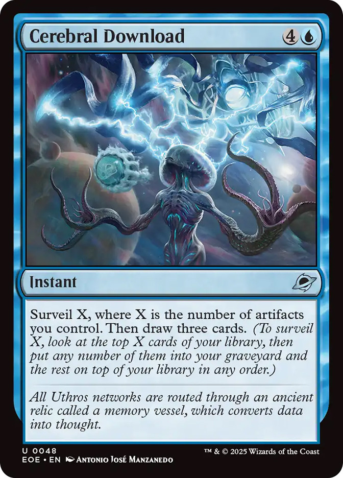 mtg card download Descarga cerebral MTG - Edge of Eternities #48 (Espaol)