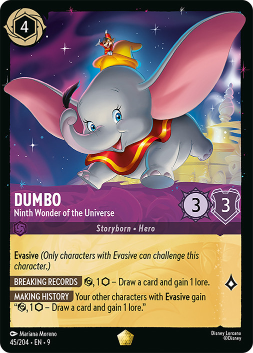 美品Disney Lorcana Dumbo 228/204 JA-9 Dumbo - Ninth Wonder of the Universe | Fabled | Star City Games