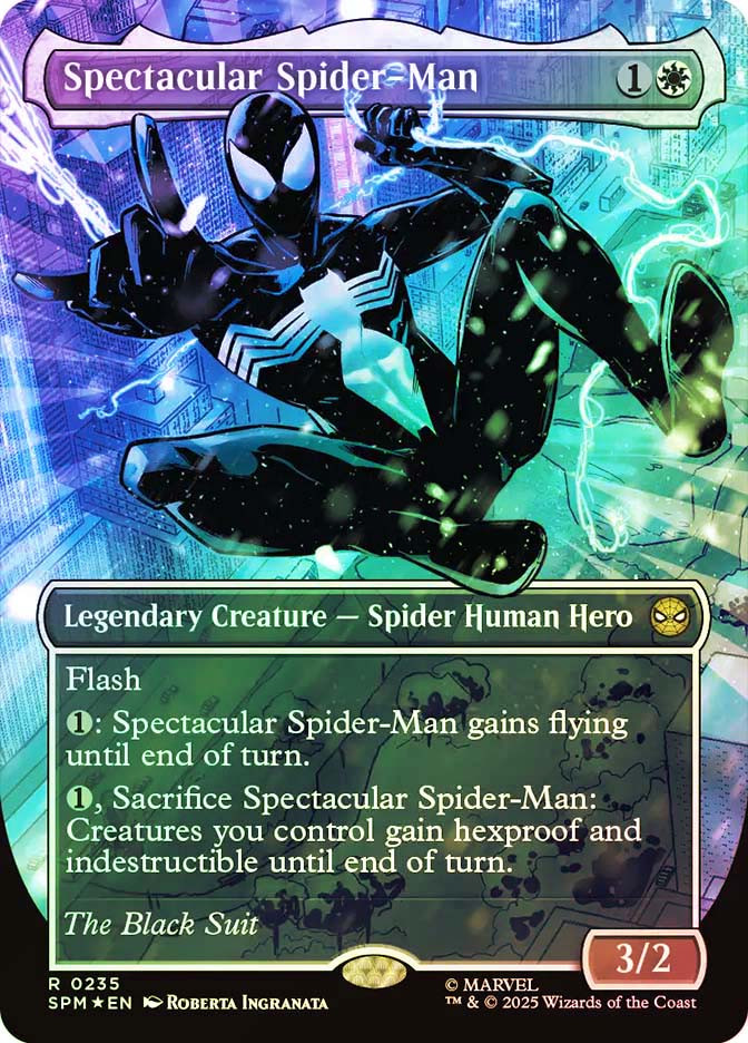 Spectacular Spider-Man BLACK テクスチャーfoil マジック：ザ・ギャザリング
