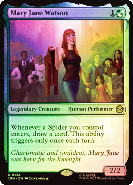 mary jane mtg card Marvel Legends Series Magic: The Gathering Watson (Iron Spider), 6-Inch Spider-Man Action Figure & Exclusive Foil Collectible Game Trading Card : Toys & Games Man comics Mary Jane Watson [SGL-MTG-PRM-PLAY_SPM_004-ENN]