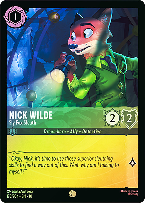 XLOV UXLXVE トレカ　キツネ　ニック Nick Wilde - Sly Fox Sleuth | Whispers in the Well | Star City Games