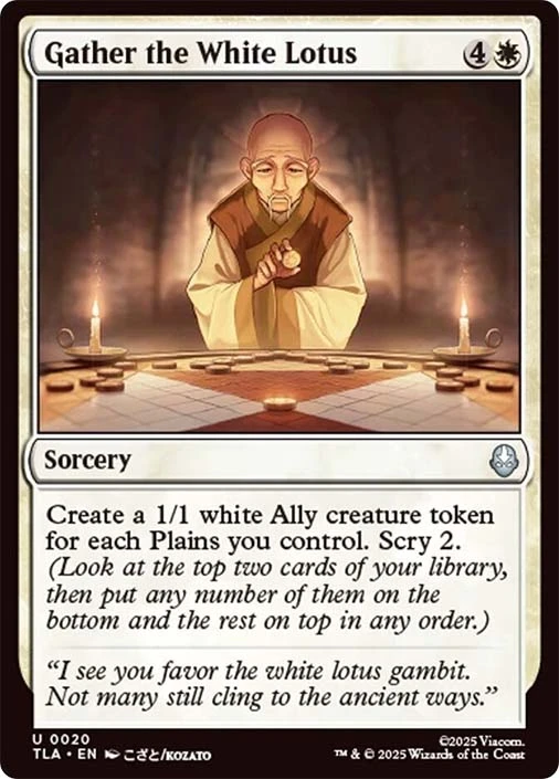 Gather the White Lotus (TLA-020)、Magic: The Gathering、kayou
