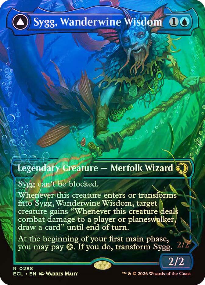Sygg, Wanderwine Wisdom // Sygg, Wanderbrine Shield | Lorwyn