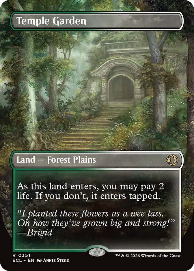 【MTG】 Temple Garden UNF ギャラクシーfoil MTG Temple Garden (Borderless) (Galaxy Foil) - Unfinity (UNF) LP