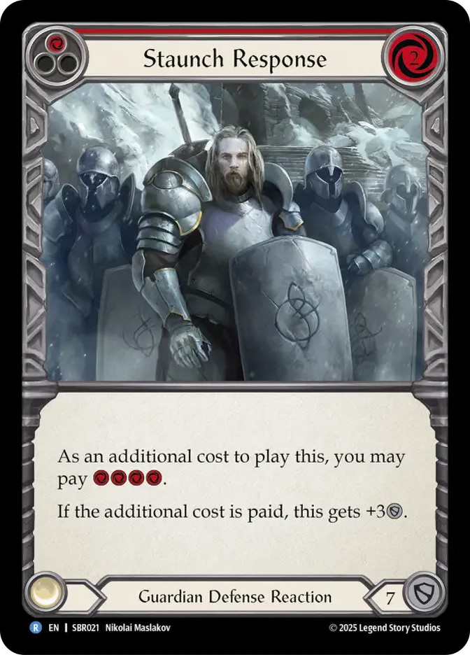 【fab】Flesh and Blood Staunch Response Staunch Response (Red) | Bravo Silver Age Deck | Star City Games