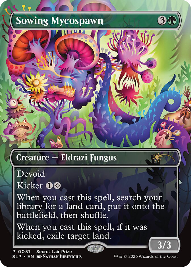mtg まき散らす菌糸生物/Sowing Mycospawn プロモ版2枚セット Sowing Mycospawn (Secret Lair Prize) | Secret Lair Drop | Star