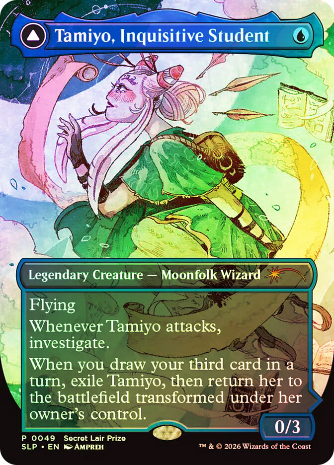 Tamiyo, Inquisitive Student // Tamiyo, Seasoned Scholar (Secret