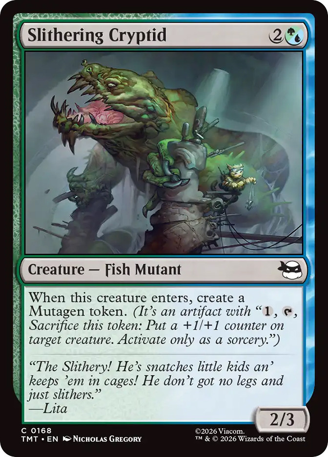 MtG Teenage Mutant Ninja Turtles Common Slithering Cryptid #168 MtG Teenage Mutant Ninja Turtles Common Slithering Cryptid #168