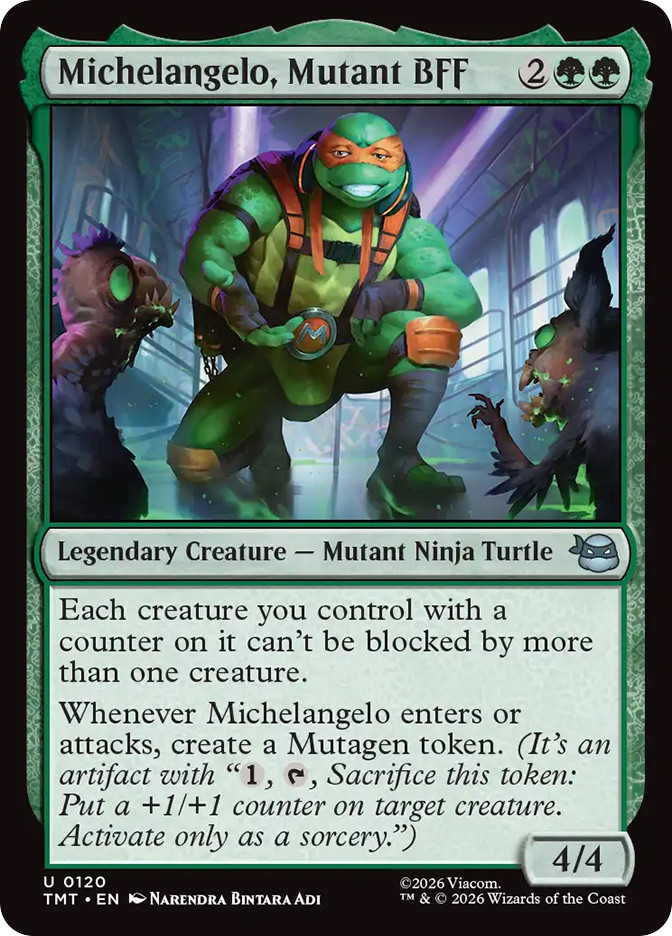 teenage mutant ninja turtles mtg cards Splinter, the Mentor Eternal (TMC) | Card This Commander deck is ready to play right out of the box and contains everything needed to play Magics most popular multiplayer format Michelangelo, Mutant BFF | Teenage